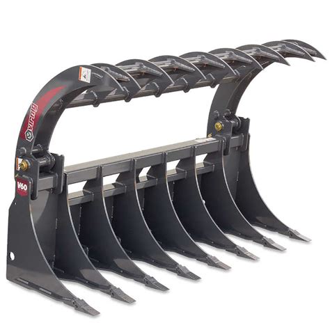 rake grapple mini skid steer|skid steer grapple rake attachment.